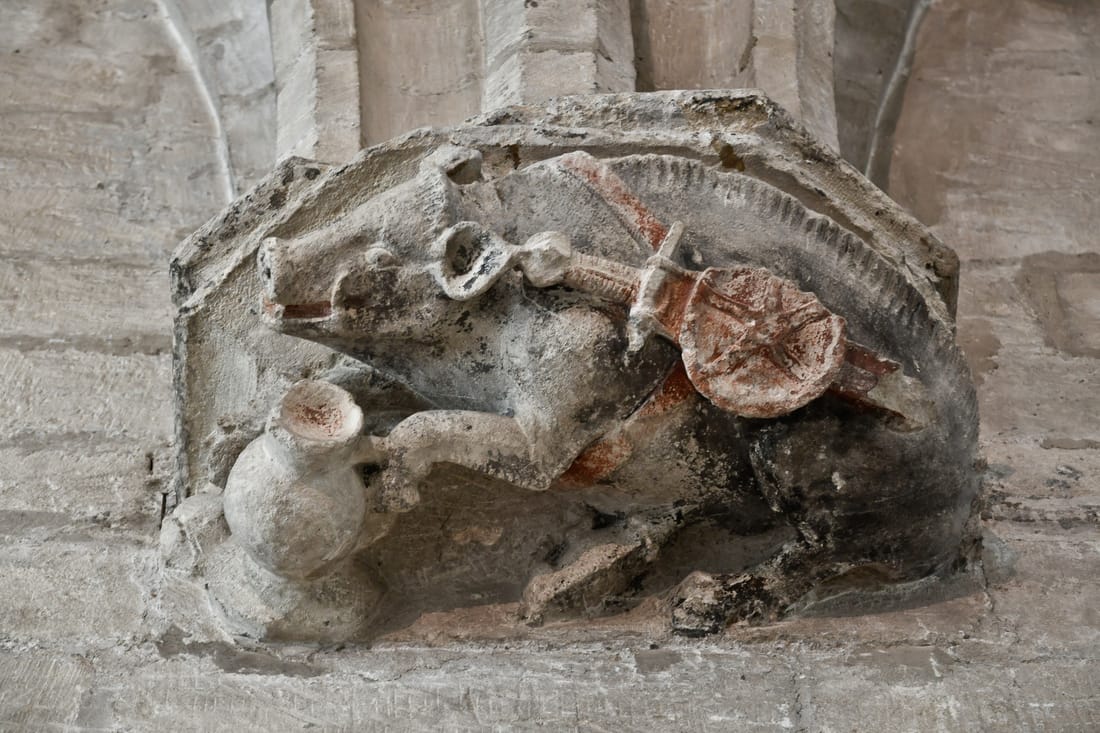 Sanglier en armure sculpté, Avignon