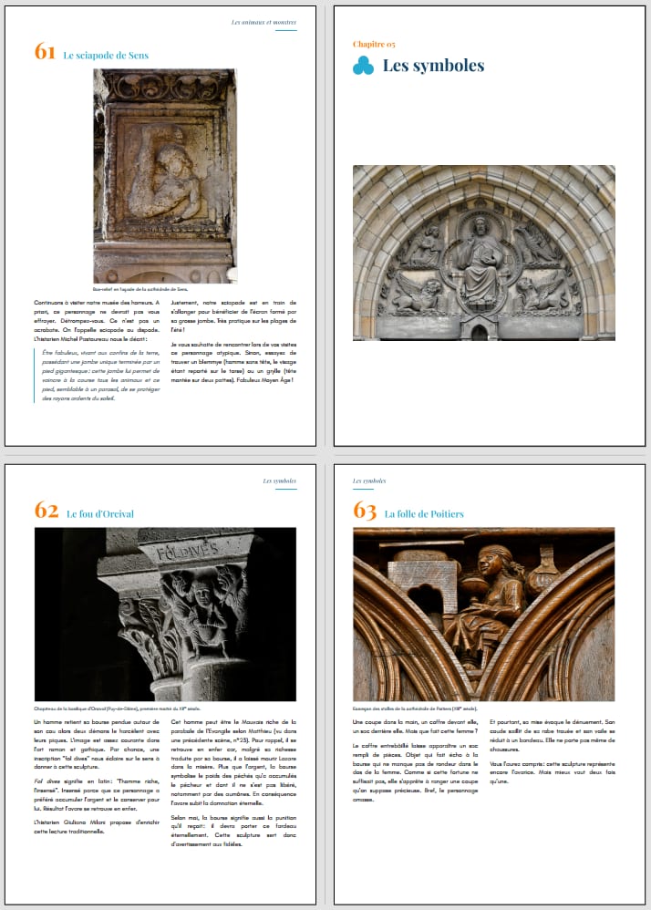 Exemple de pages : une sculpture décodée